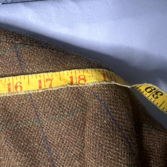 Alan Flusser Mens Brown Suit Jacket Blazer Large Wool Professor Single Breast - Picture 15 of 16